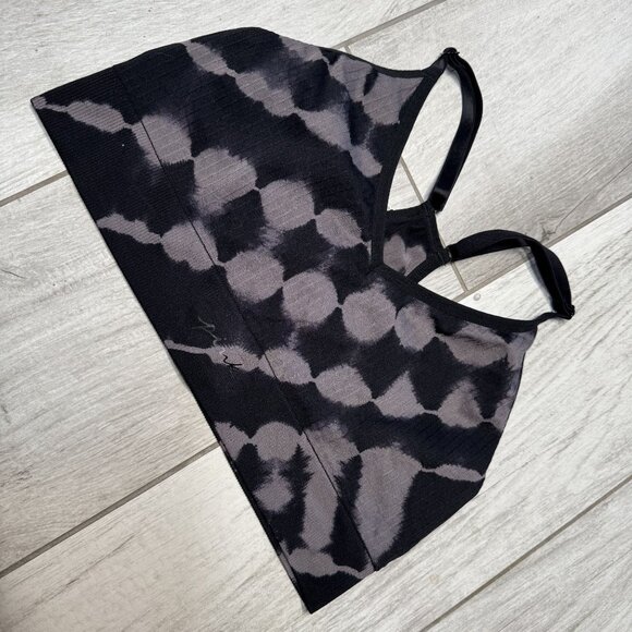 Tie-Dye Black & Gray Sports Bra XL By Pink Active‎ - Picture 1 of 8